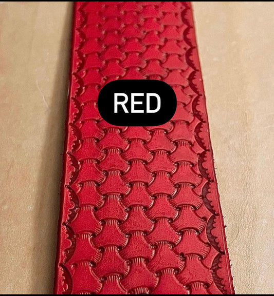 Custom Leather Rifle Sling - Red