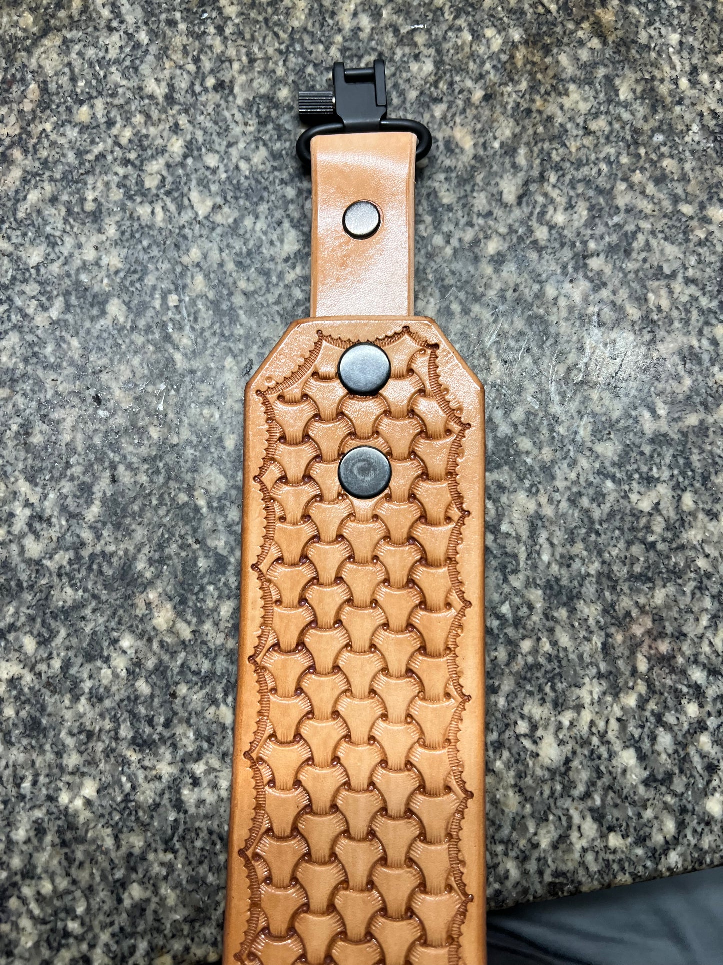 Custom Leather Rifle Sling - Natural (no dye)