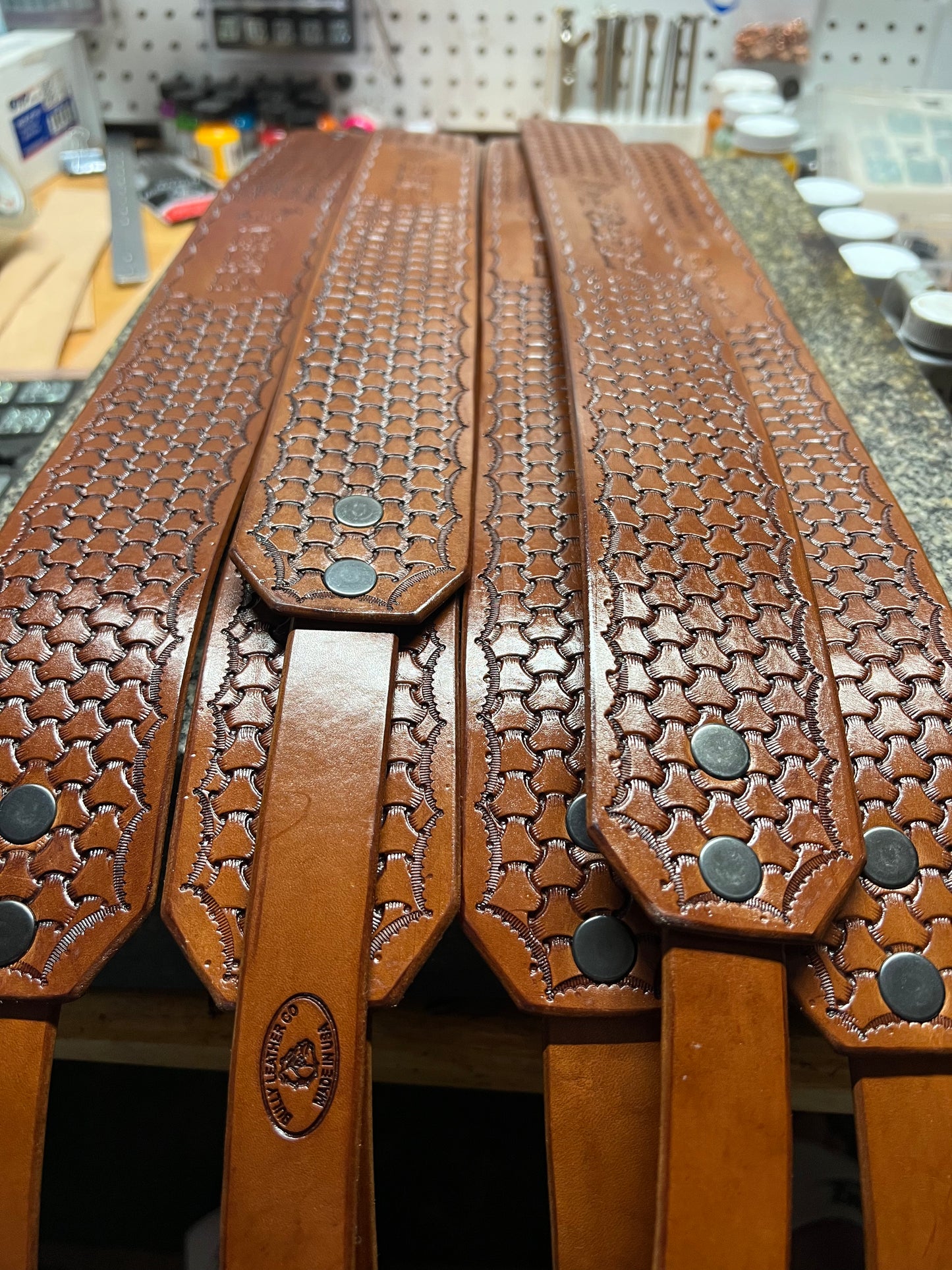 Custom Leather Rifle Sling - Dark Brown